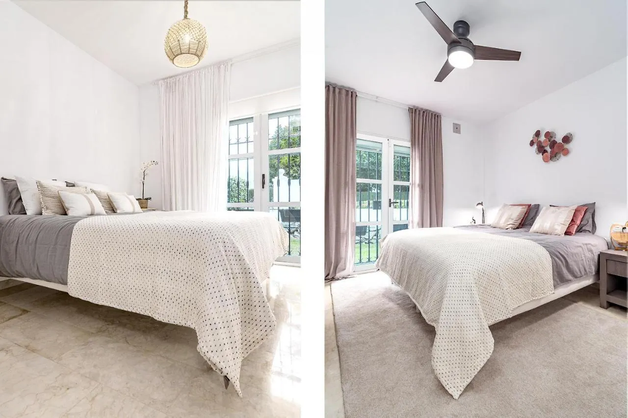 Nyaraló Charming And Modern 3-Bedroom Duplex In Aloha Pueblo With Mountain Views Marbella